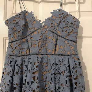 Self-portrait azalea dress in blue